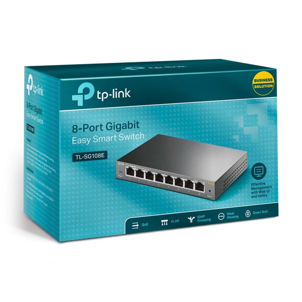 TP-Link TL-SG108E 8 Port 10/100/1000 Easy Smart Switch