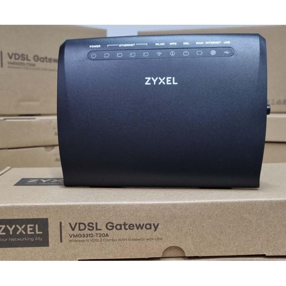 Zyxel VMG3312-T20A VDSL/ADSL2 Fiber 4 Port 300Mbps Kablosuz Modem