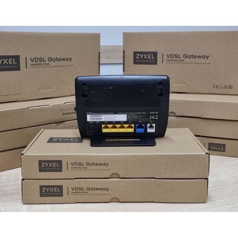 Zyxel VMG3312-T20A VDSL/ADSL2 Fiber 4 Port 300Mbps Kablosuz Modem