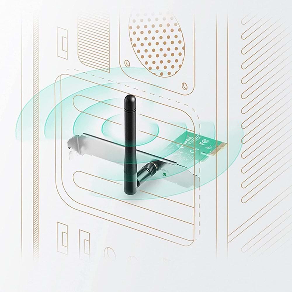 TP-Link TL-WN781ND, N150 Mbps Kablosuz PCI Express Adaptör