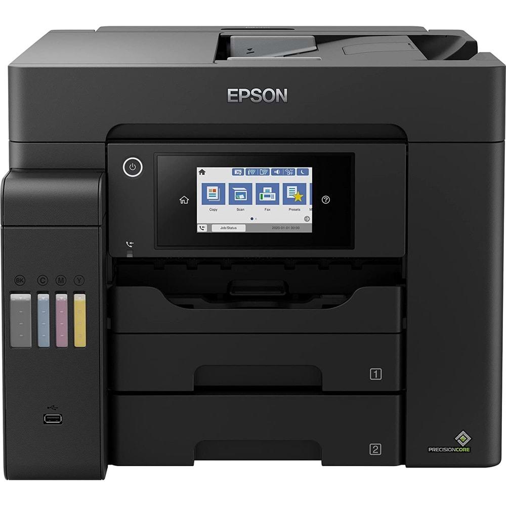 Epson EcoTank L6550 Mürekkep Püskürtmeli Yazıcı, A4, 4800 x 1200 DPI, 32 sayfa, WLAN, Siyah