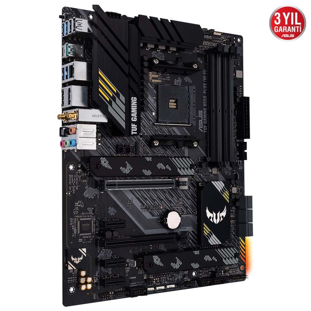 Asus TUF Gaming B550-Plus WIFI AMD B550 4800 MHz (OC) DDR4 Soket AM4 ATX Anakart