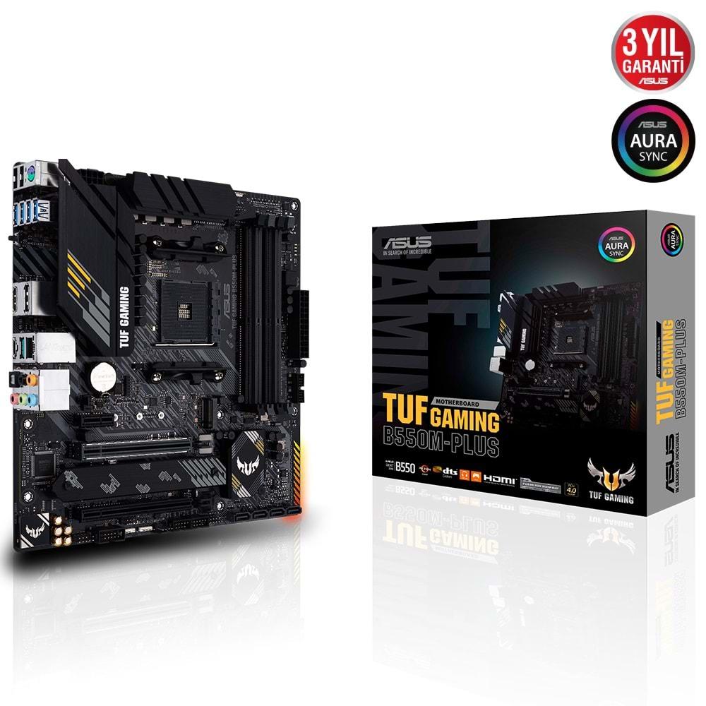 Asus TUF GAMING B550M-PLUS AMD B550 DDR4 USB3.2 DP/HDMI PCI 4.0 AM4 Anakart