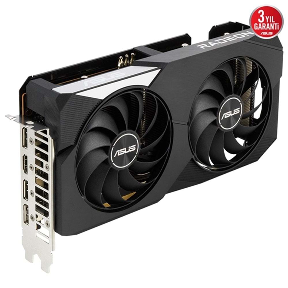 Asus Radeon RX 6600 DUAL-RX6600-8G 8GB GDDR5 128Bit 2491Mhz OC Hdmi 3XDP Ekran Kartı