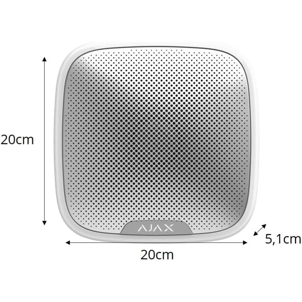Ajax StreetSiren Kablosuz Harici Siren - Beyaz