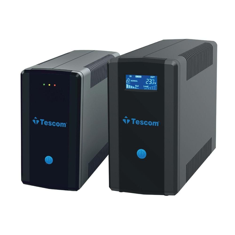 Tescom Leo+ 1200VA 2x 7AH 5/10dk LCD USB RJ45 Modem Koruma UPS Güç Kaynağı