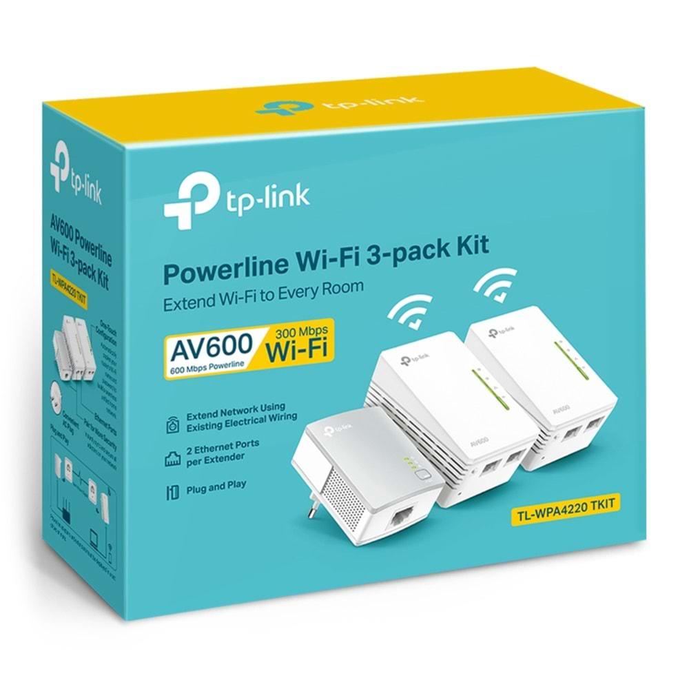 TP-Link TL-WPA4220 TKIT AV600 Powerline N300 Wi-Fi ( 3-Pack Kit )
