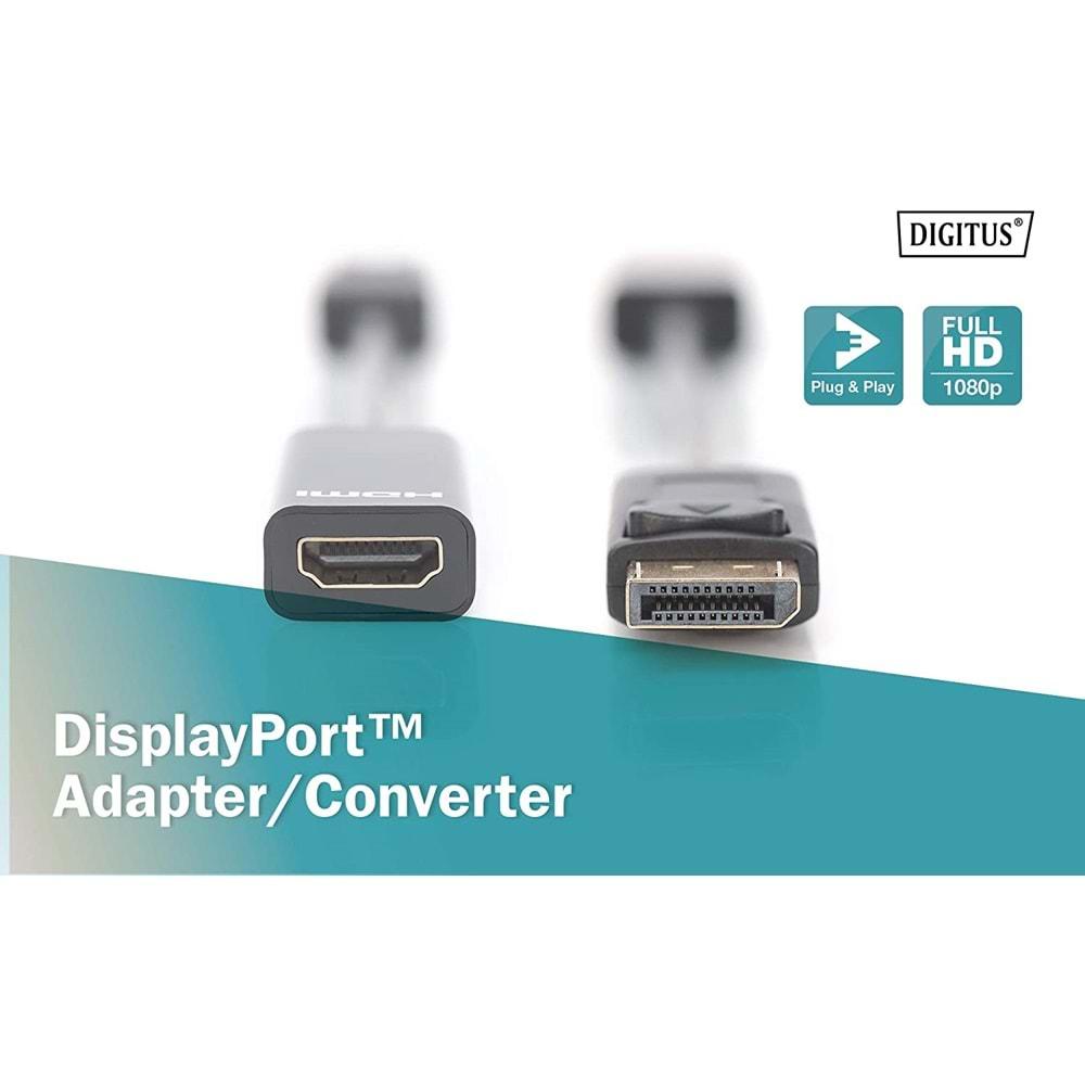 Digitus Displayport to Hdmi Active Dönüştürücü (AK-340400-001-S)