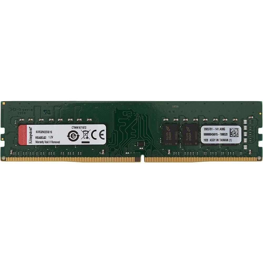 Kingston KVR32N22D8/16 16 GB DDR4 3200 MHz CL22 Ram