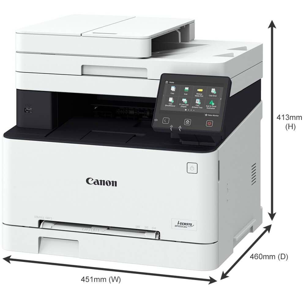 Canon MF655Cdw Wi-Fi + Tarayıcı + Fotokopi Çok Fonksiyonlu Renkli Lazer Yazıcı