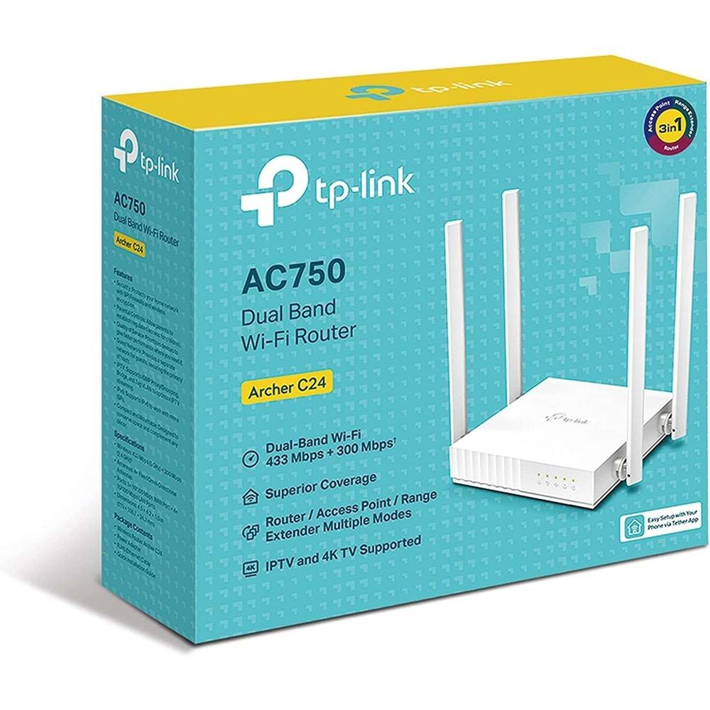 TP-Link Archer C24, AC750 Mbps Dual-Band Wi-Fi Access Point / Router