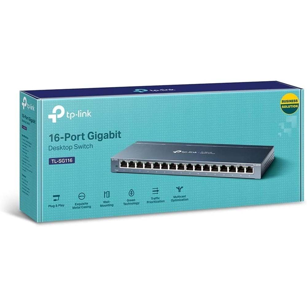 TP-Link TL-SG116, 16-Port 10/100/1000 Mbps Gigabit Ethernet Switch