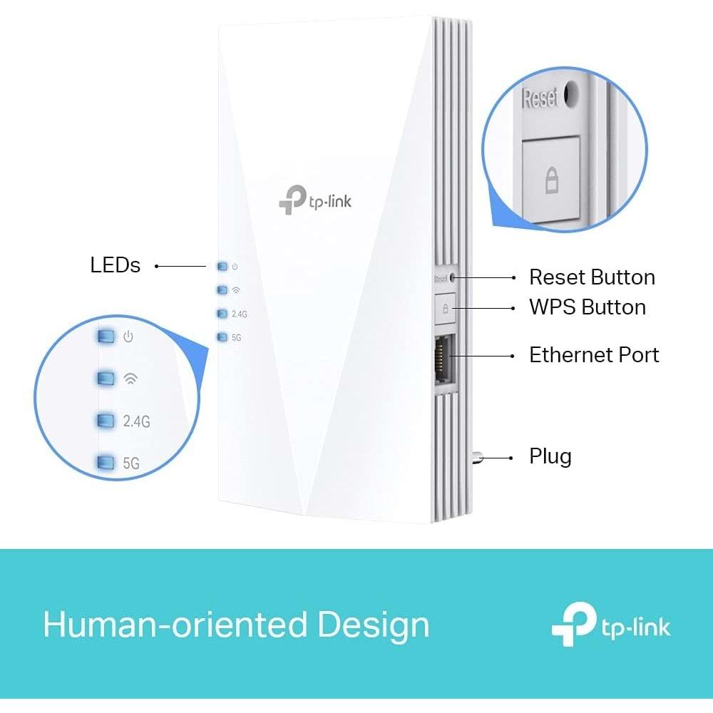 TP-Link RE500X, AX1500 Mbps OneMesh Wi-Fi 6 Menzil Genişletici