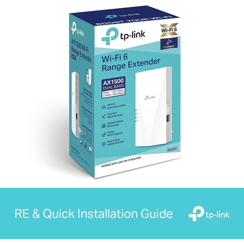TP-Link RE500X, AX1500 Mbps OneMesh Wi-Fi 6 Menzil Genişletici