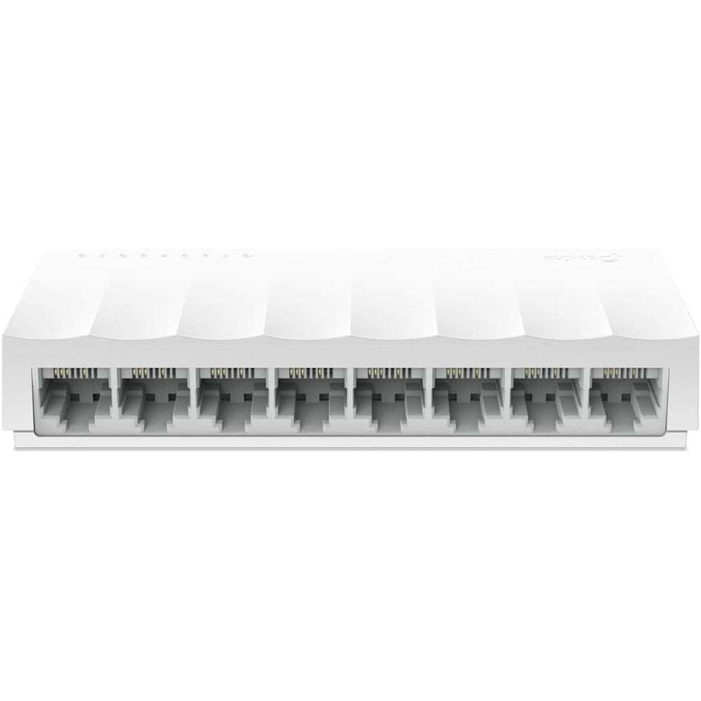 TP-Link LS1008, 8-Port 10/100 Mbps Fast Ethernet Switch, 8 Bağlantılı Ethernet Çevirici, Beyaz