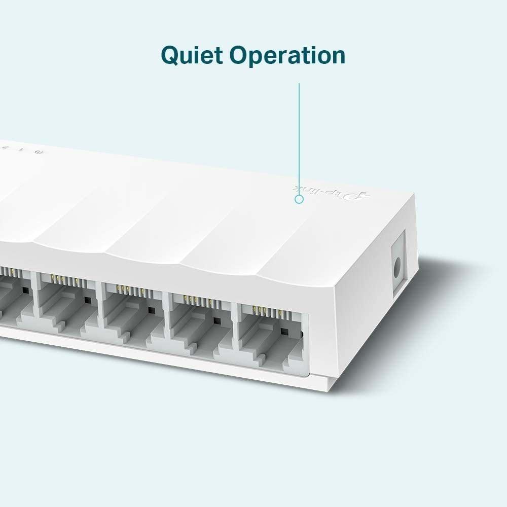 TP-Link LS1008 8-Port 10/100 Mbps Fast Ethernet Switch, 8 Bağlantılı Ethernet Çevirici, Beyaz
