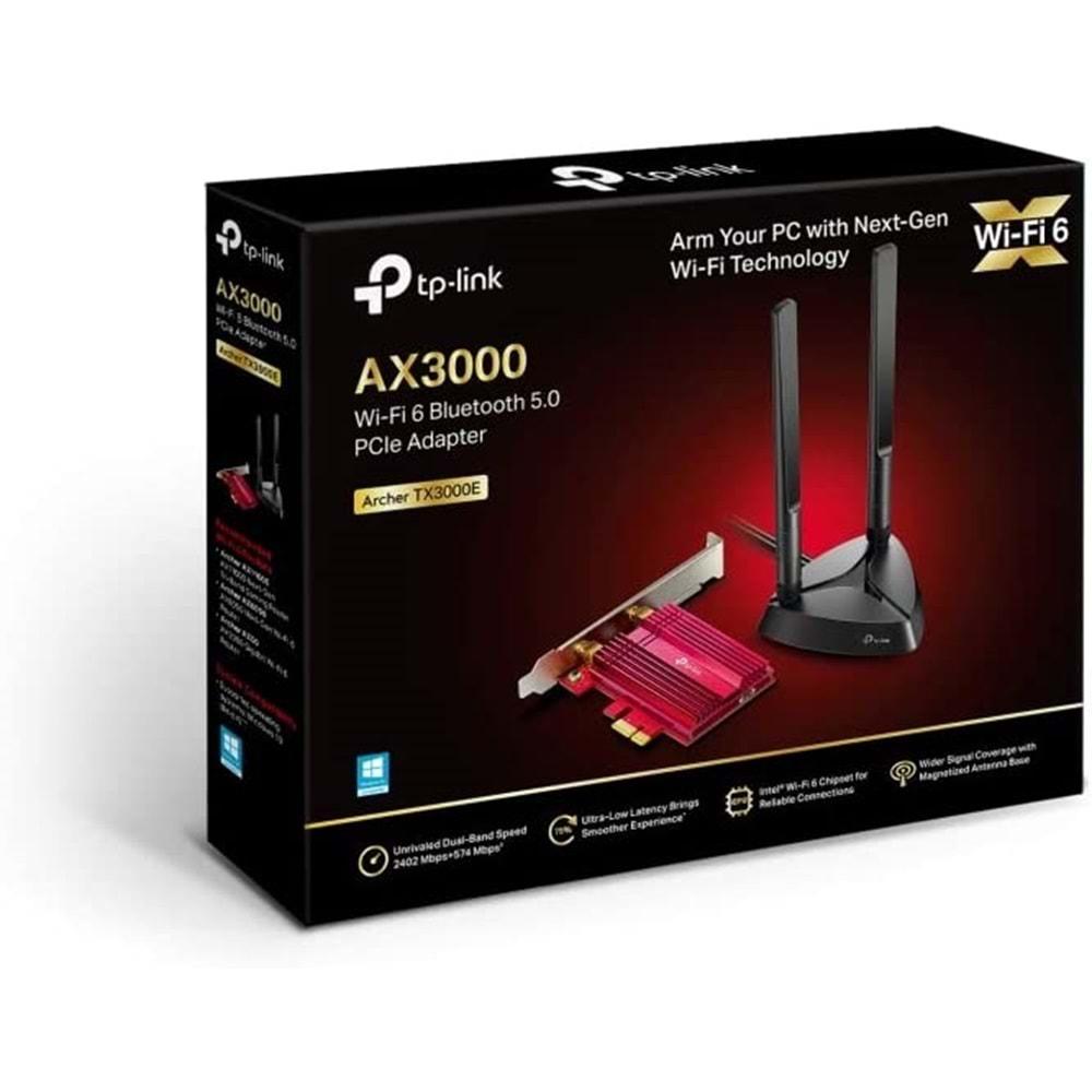 TP-Link Archer TX3000E, AX3000 Mbps Wi-Fi 6 & Bluetooth 5.0 PCIe Adaptör