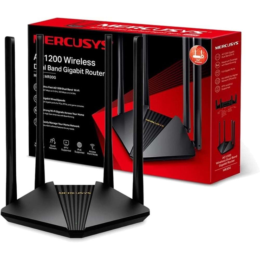 TP-Link Mercusys MR30G AC1200 Mbps Gigabit Portlu Kablosuz Dual-Band Router