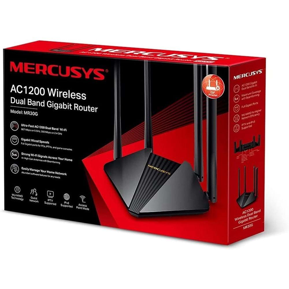 TP-Link Mercusys MR30G AC1200 Mbps Gigabit Portlu Kablosuz Dual-Band Router
