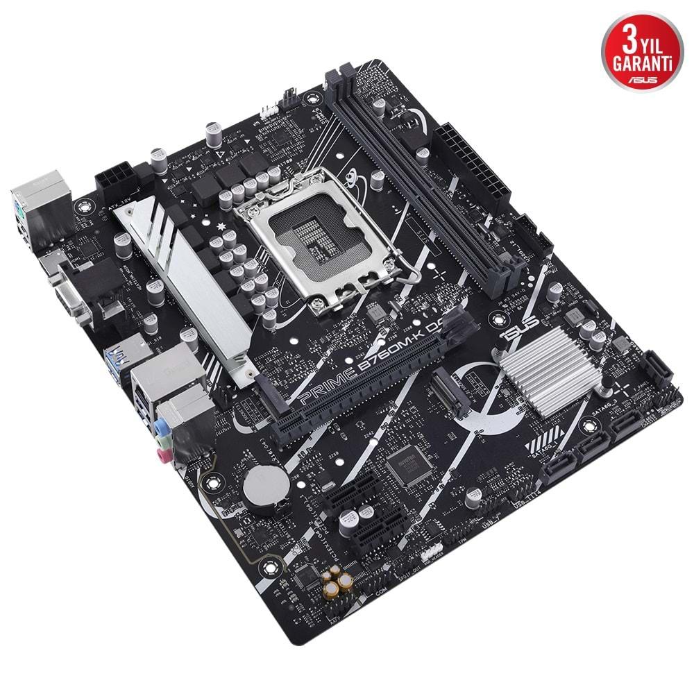 Asus PRIME B760M-K D4 Intel B760 5333 MHz (OC) DDR4 Soket 1700 mATX Anakart