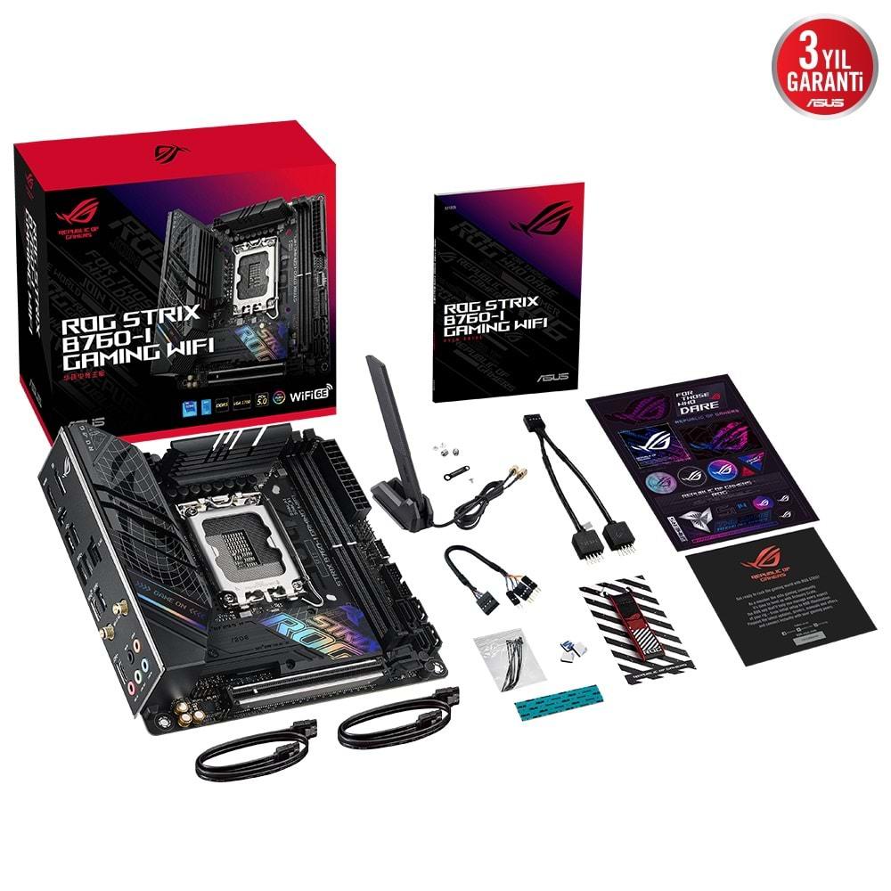 Asus Rog Strıx B760-I Gaming Wıfı Intel Lga1700 DDR5 Mini ITX Anakart