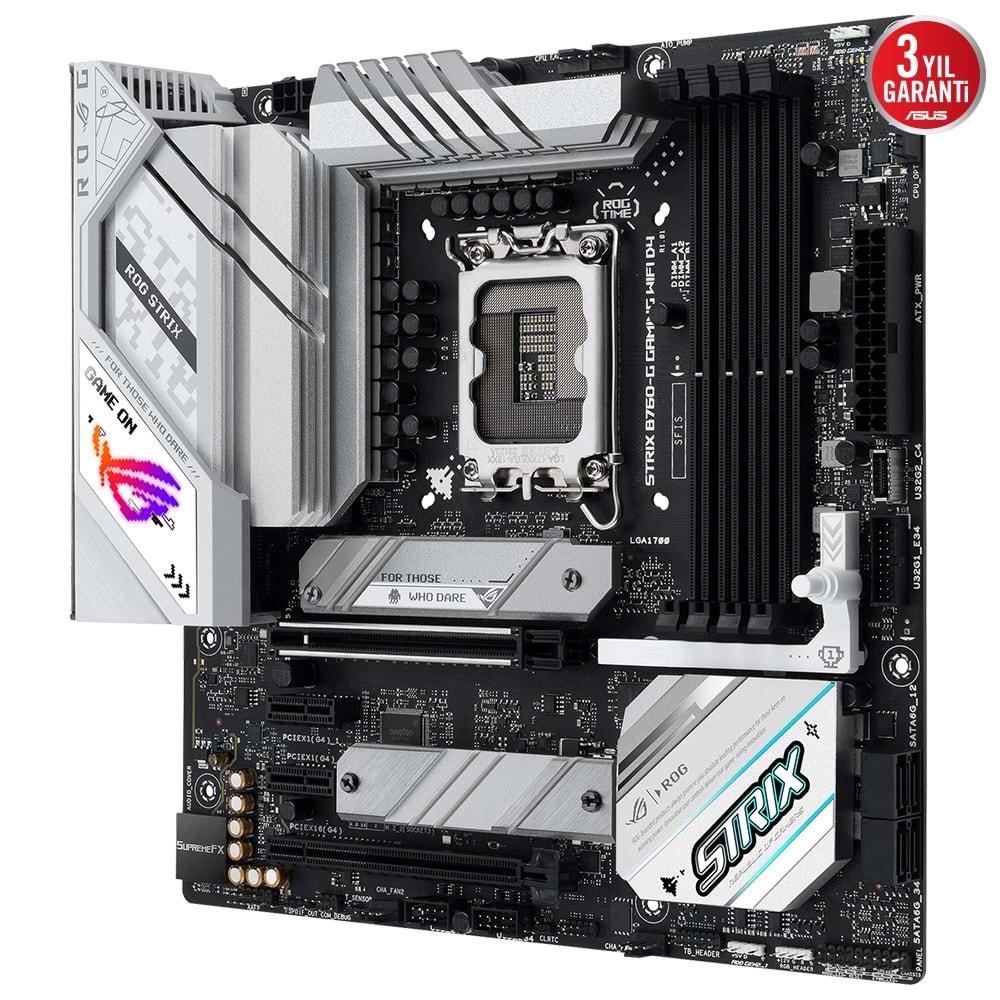 Asus ROG Strix B760-G Gaming WIFI D4 Intel B760 5333 MHz (OC) DDR4 Soket 1700 mATX Anakart
