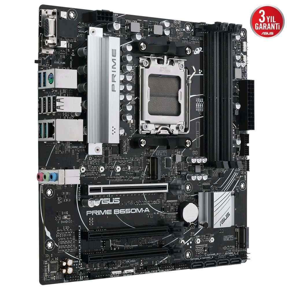 Asus Prime B650M-A AMD B650 5600 MHz (OC) DDR5 Soket AM5 mATX Anakart