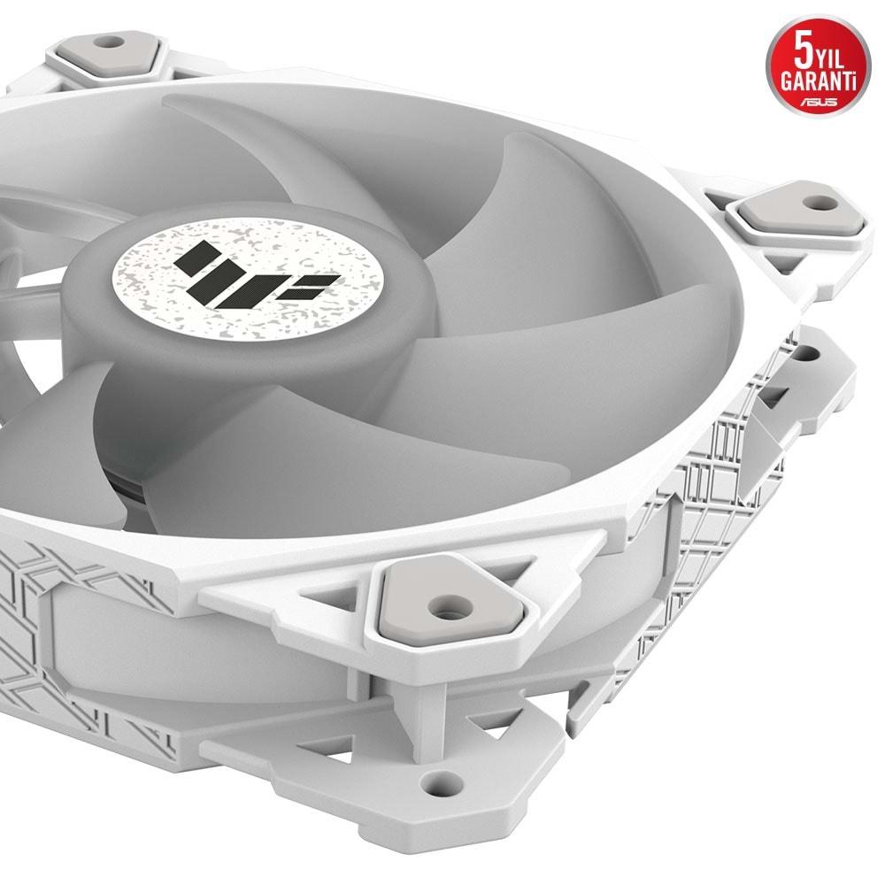 Asus TUF Gaming TF120 ARGB Soğutucu Kasa Radyatör Fanı Beyaz Adreslenebilir ARGB120M Beyaz