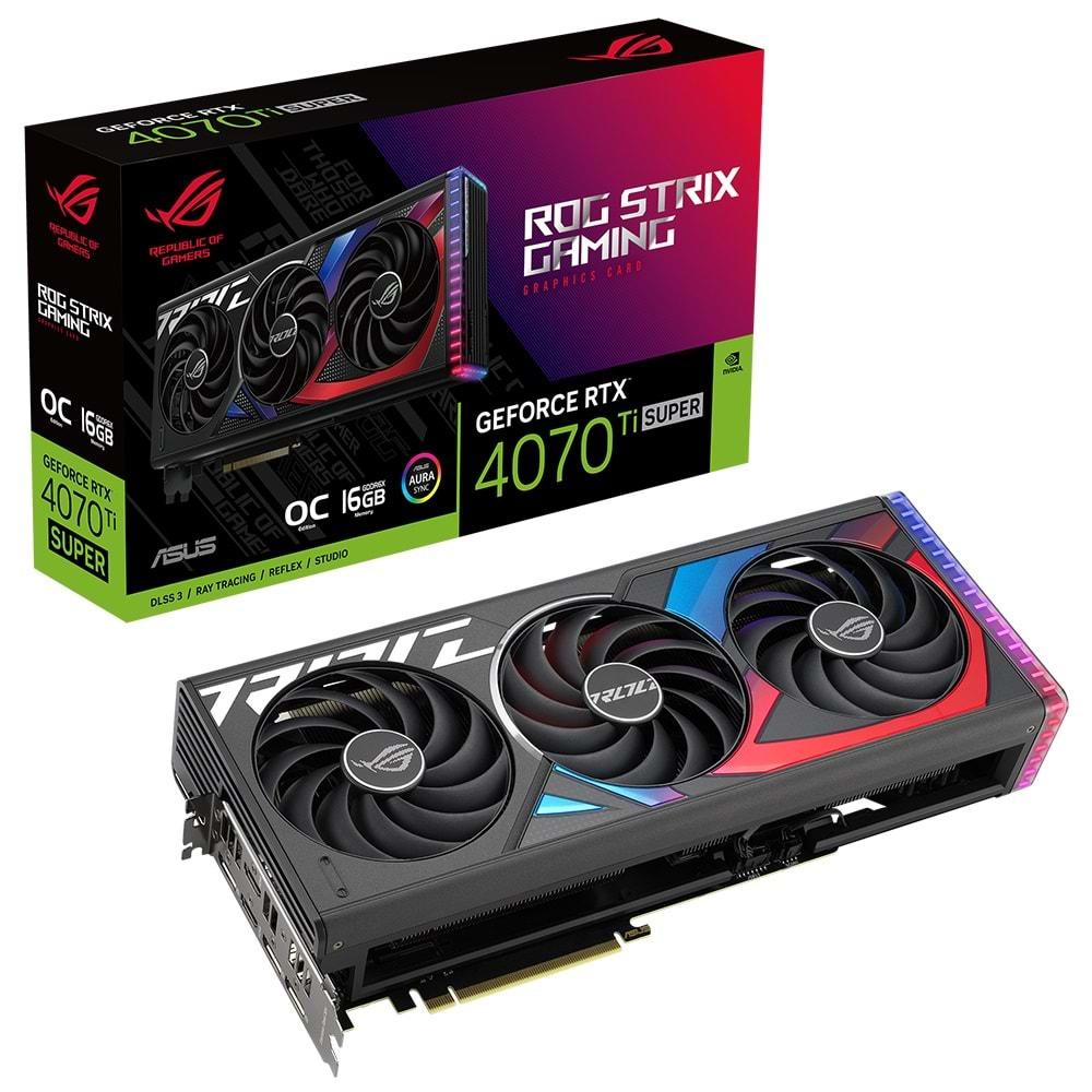 Asus NVIDIA GeForce RTX 4070 Ti Super ROG-STRIX-RTX4070TIS-O16G-GAMING 16 GB GDDR6X 256 Bit Ekran Kartı