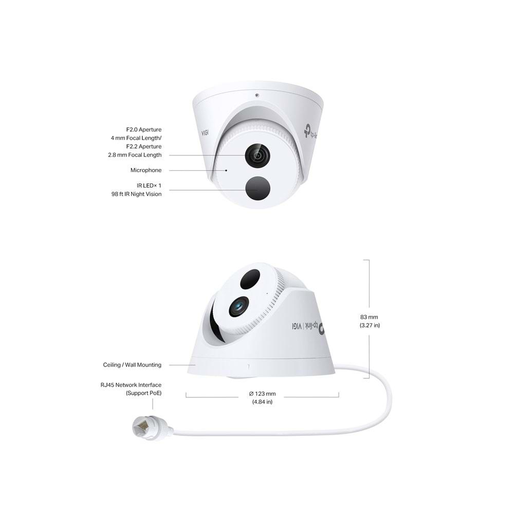 TP-Link VIGI C420I 2.8mm 2MP IR Dome Kamera (1/3