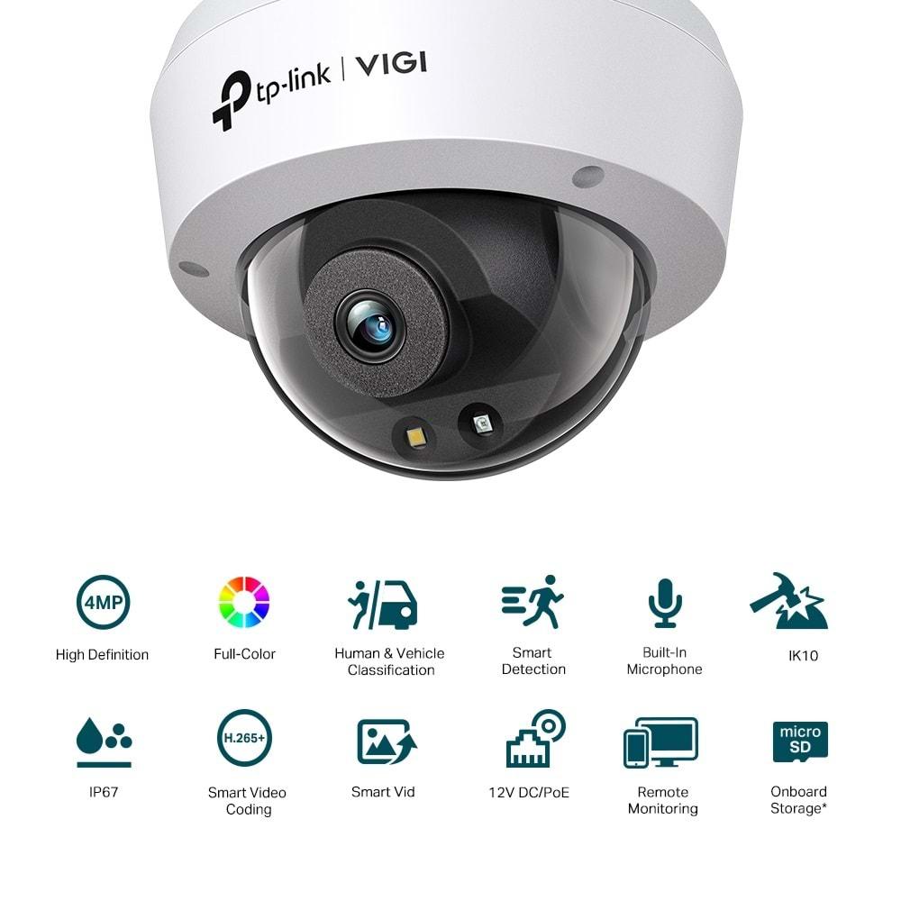 TP-Link VIGI C240 4mm 4MP Full-Color Dome IP Kamera (1/3