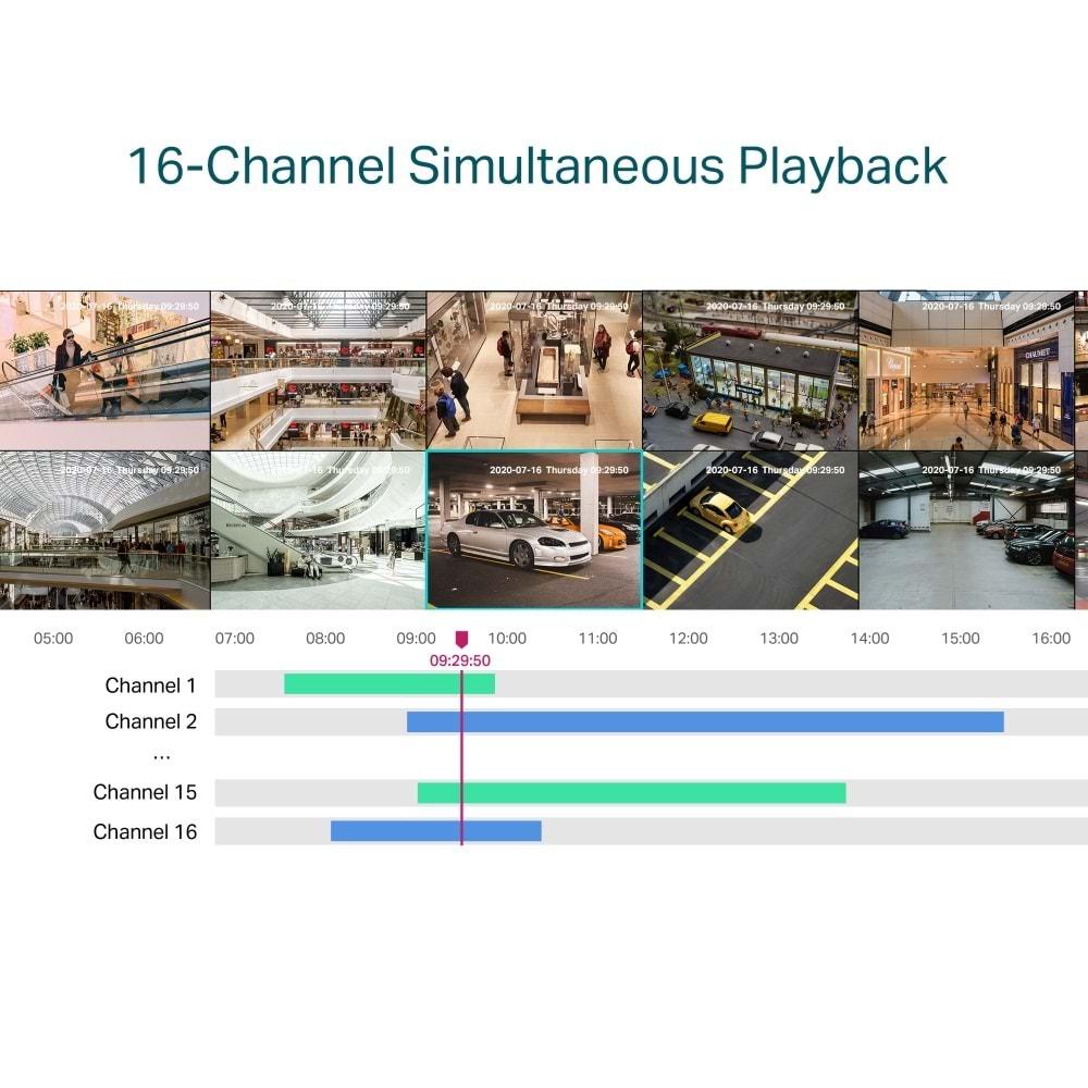 TP-Link VIGI NVR2016H 16 Kanal NVR Kayıt Cihazı (H.265+4K (2CH 8MP-16CH 1MP)