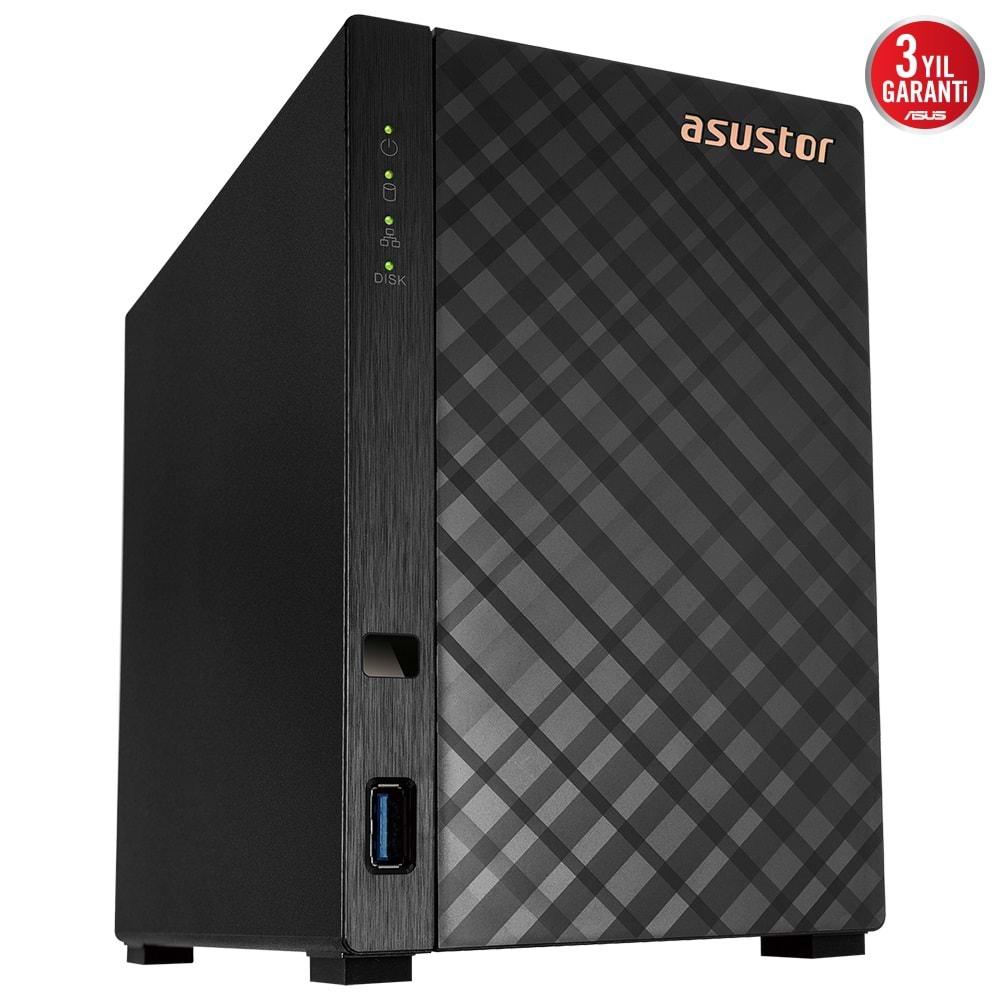 Asustor AS1102TL Realtek RTD1619B QC 1 GB Ram (2x22TB Desteği) Nas Sunucu Disksiz