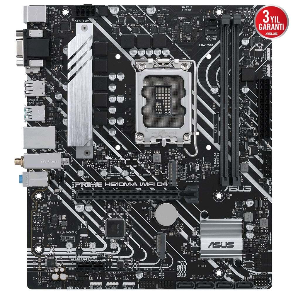 Asus Prime H610M-A WIFI D4 Intel H610 3200 MHz DDR4 Soket 1700 mATX Anakart