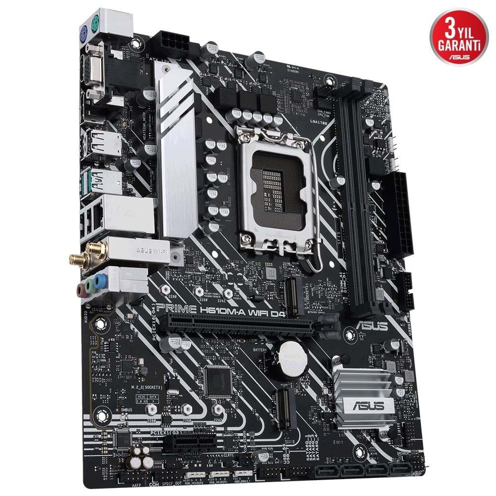 Asus Prime H610M-A WIFI D4 Intel H610 3200 MHz DDR4 Soket 1700 mATX Anakart