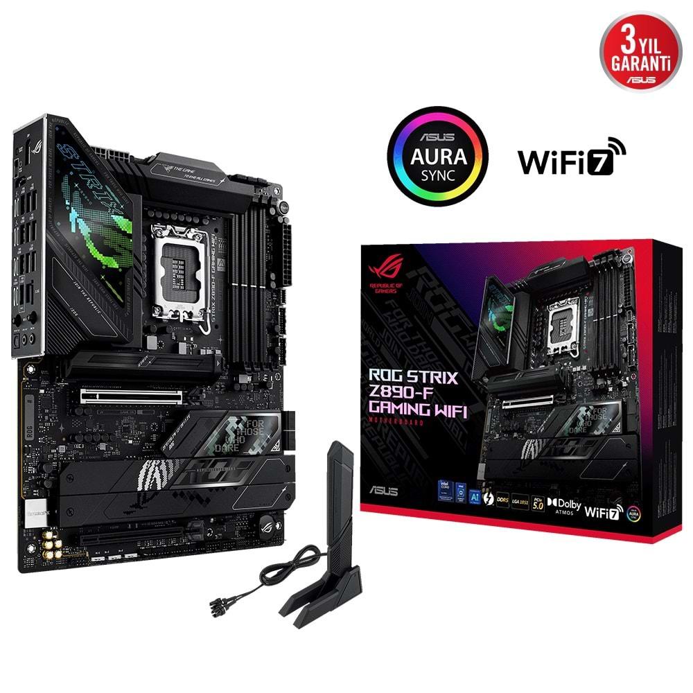 Asus ROG STRIX Z890-F GAMING WIFI 8600MHz (OC) DDR5 Soket LGA1851 M.2 HDMI DP ATX Anakart
