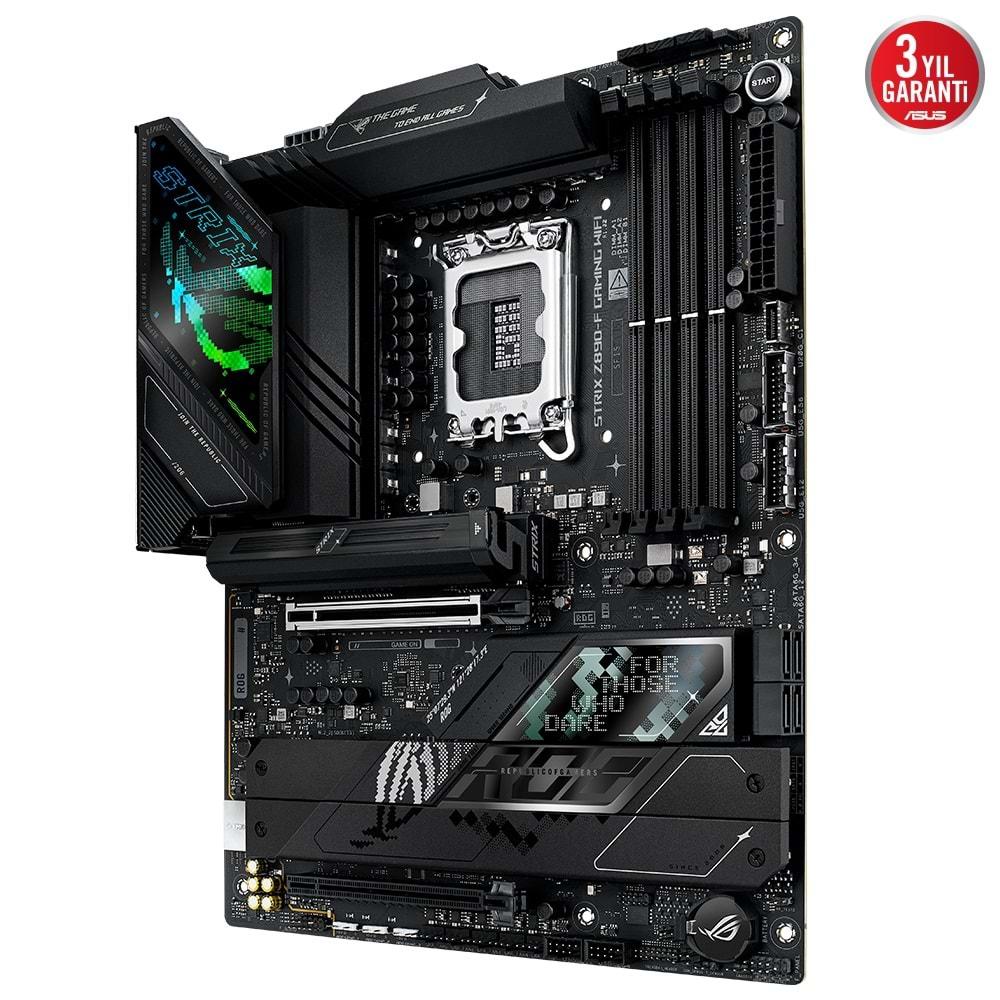 Asus ROG STRIX Z890-F GAMING WIFI 8600MHz (OC) DDR5 Soket LGA1851 M.2 HDMI DP ATX Anakart