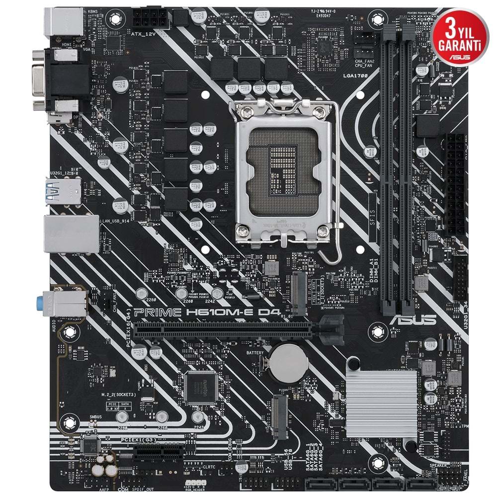 Asus PRIME H610M-E D4-CSM Intel H610 3200 MHz DDR4 Soket 1700 mATX Anakart
