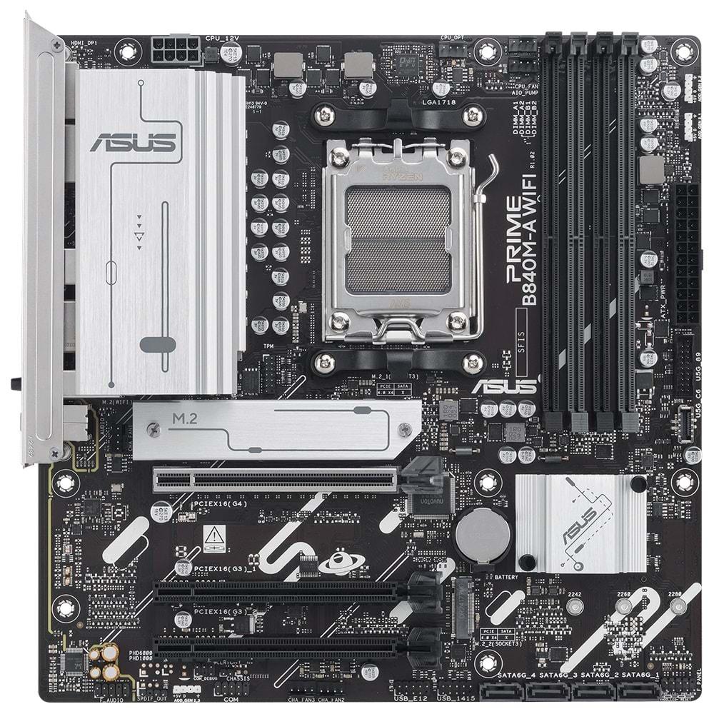 Asus PRIME B840M-A Wi-Fi 7600mhz (oc) Ddr5 Soket Am5 M.2 Hdmı Dp Matx Anakart