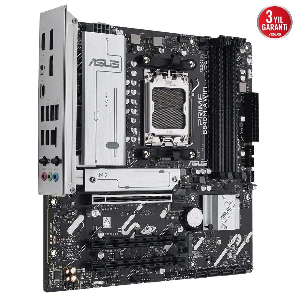 Asus PRIME B840M-A Wi-Fi 7600mhz (oc) Ddr5 Soket Am5 M.2 Hdmı Dp Matx Anakart