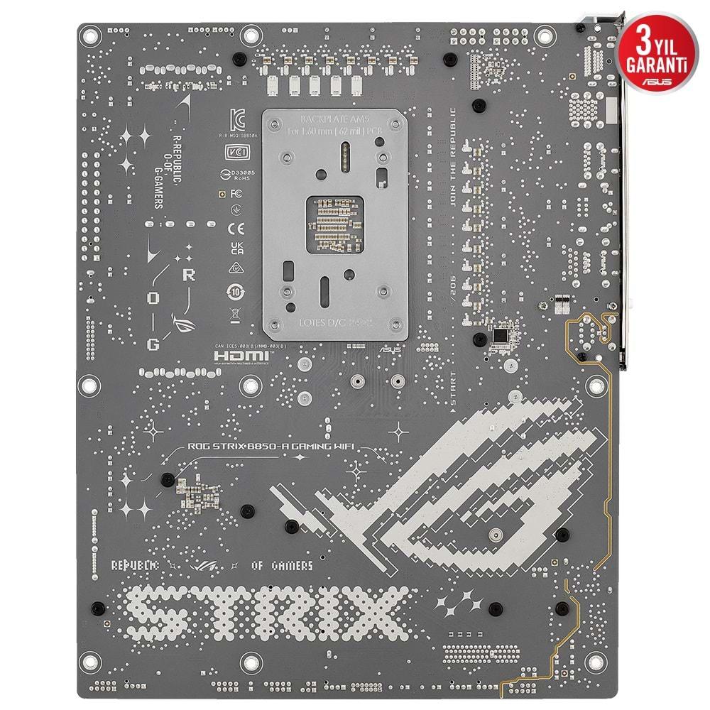 Asus ROG STRIX B850-A GAMING WIFI 8000 MHz (OC) DDR5 Soket AM5 M.2 HDMI DP ATX Anakart