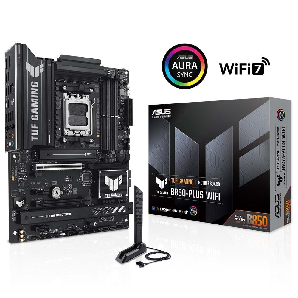 Asus TUF GAMING B850-PLUS WIFI AMD B850 DDR5 USB3.2 M.2 DP/HDMI PCI 5.0 Anakart