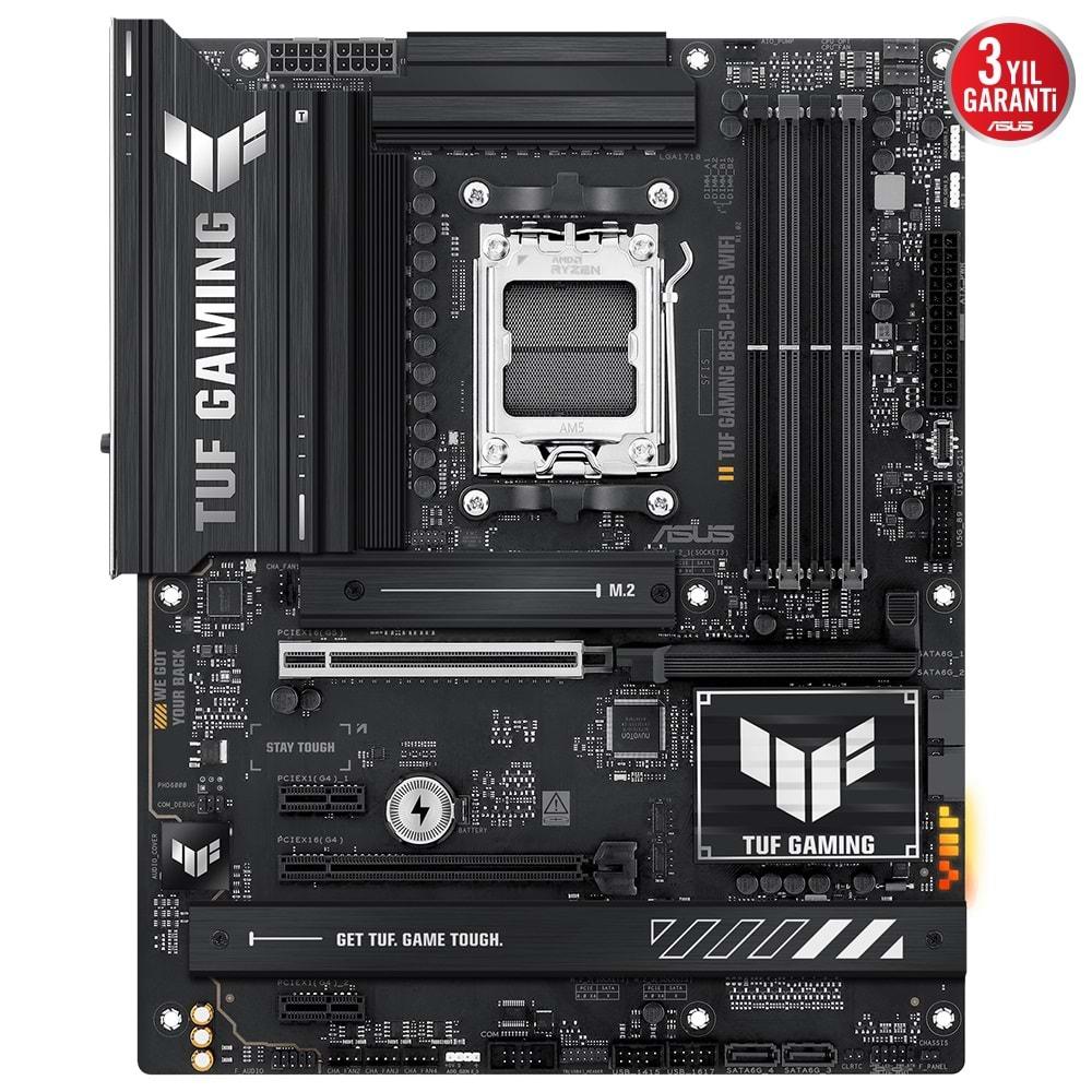 Asus TUF GAMING B850-PLUS WIFI AMD B850 DDR5 USB3.2 M.2 DP/HDMI PCI 5.0 Anakart
