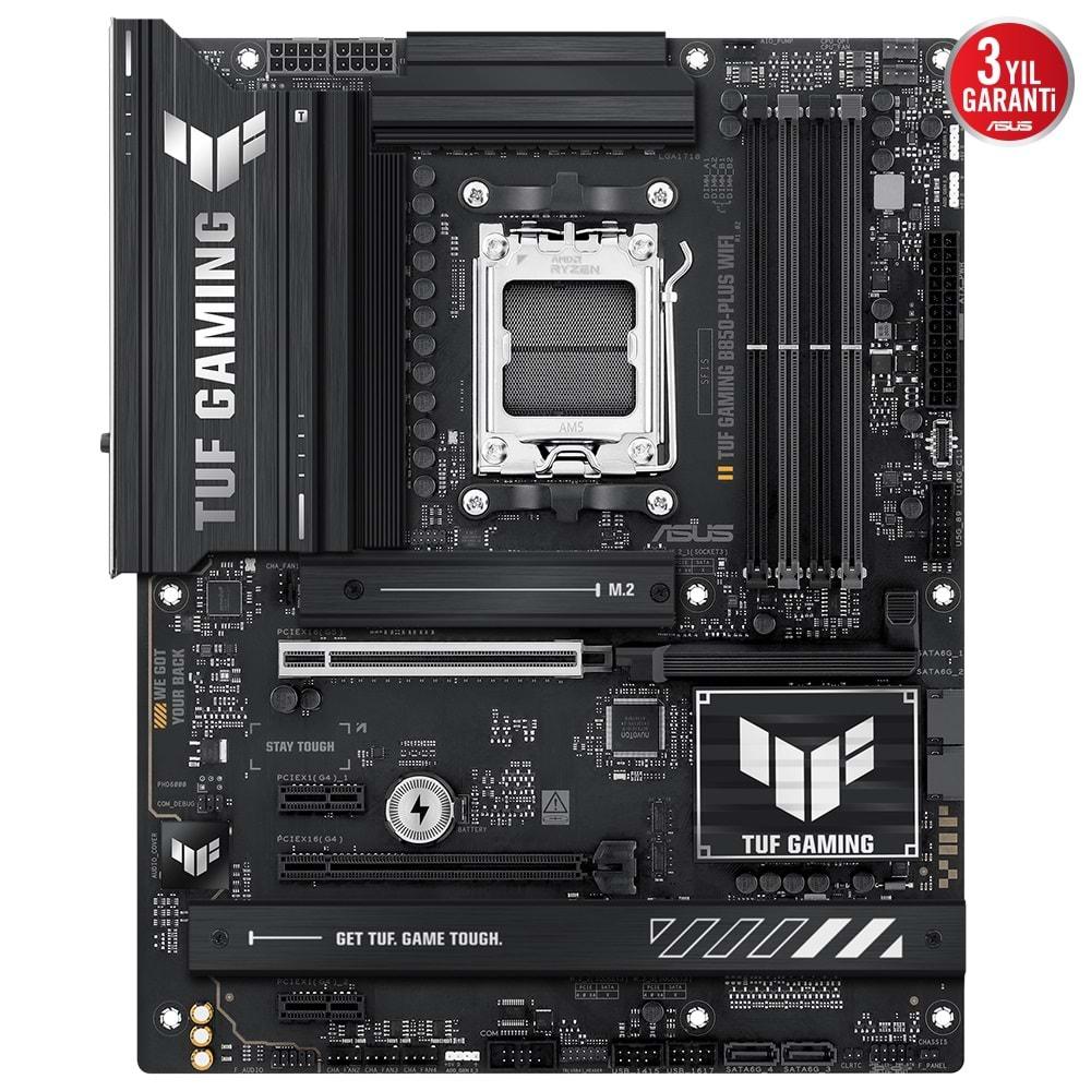 Asus TUF GAMING B850-PLUS WIFI AMD B850 DDR5 USB3.2 M.2 DP/HDMI PCI 5.0 Anakart