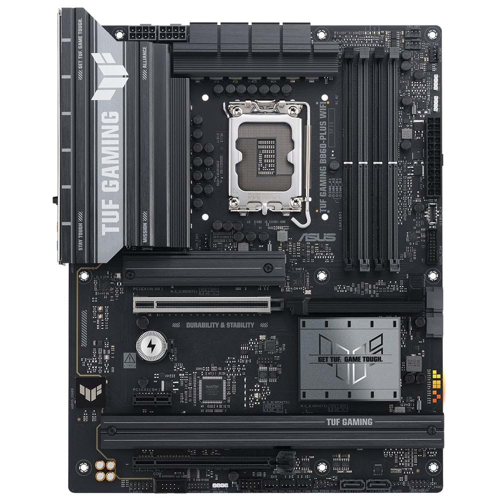 Asus TUF GAMING B860-PLUS WIFI 8666 MHz (OC) DDR5 Soket LGA1851 M.2 HDMI DP ATX Anakart