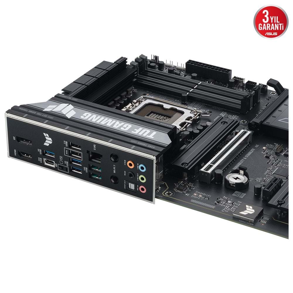 Asus TUF GAMING B860-PLUS WIFI 8666 MHz (OC) DDR5 Soket LGA1851 M.2 HDMI DP ATX Anakart