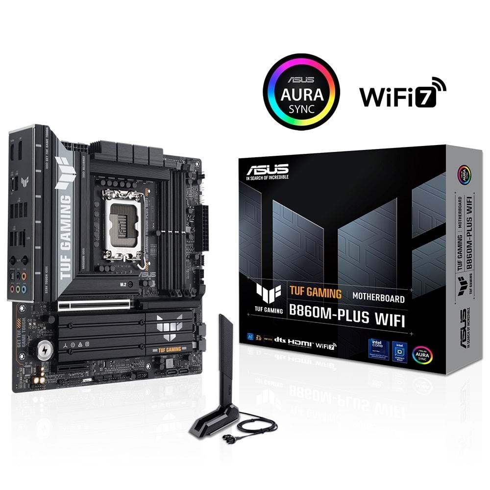 Asus TUF GAMING B860M-PLUS WIFI İntel B860 8800 MHz (OC) DDR5 Soket mATX Anakart