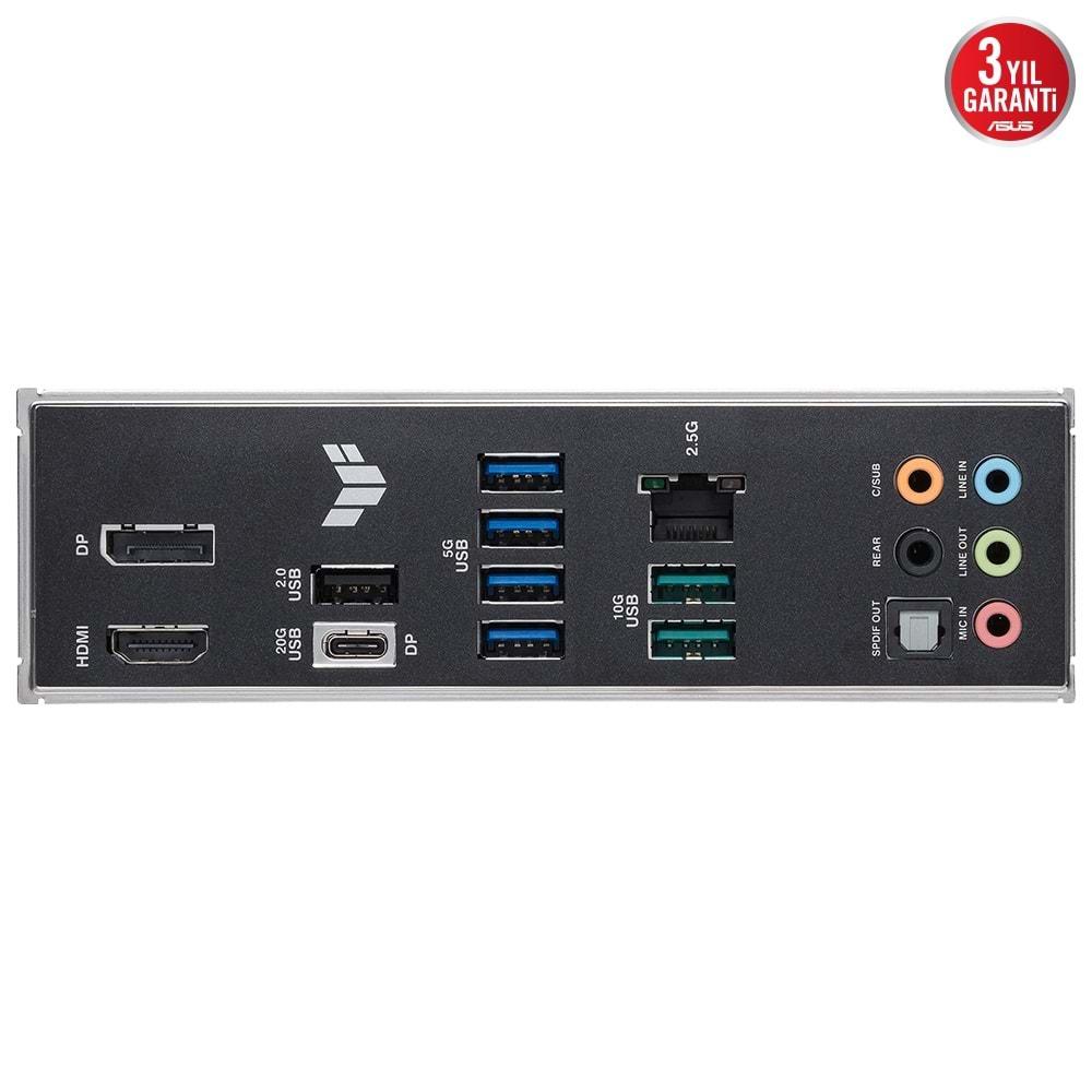 Asus TUF GAMING B860M-PLUS B860 DDR5 M.2 DP/HDMI PCI 5.0 1851p Anakart