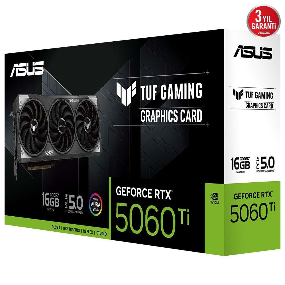 Asus TUF-RTX5060TI-16G-GAMING 16GB 128Bit GDDR7 DP/HDMI PCI 5.0 Ekran Kartı