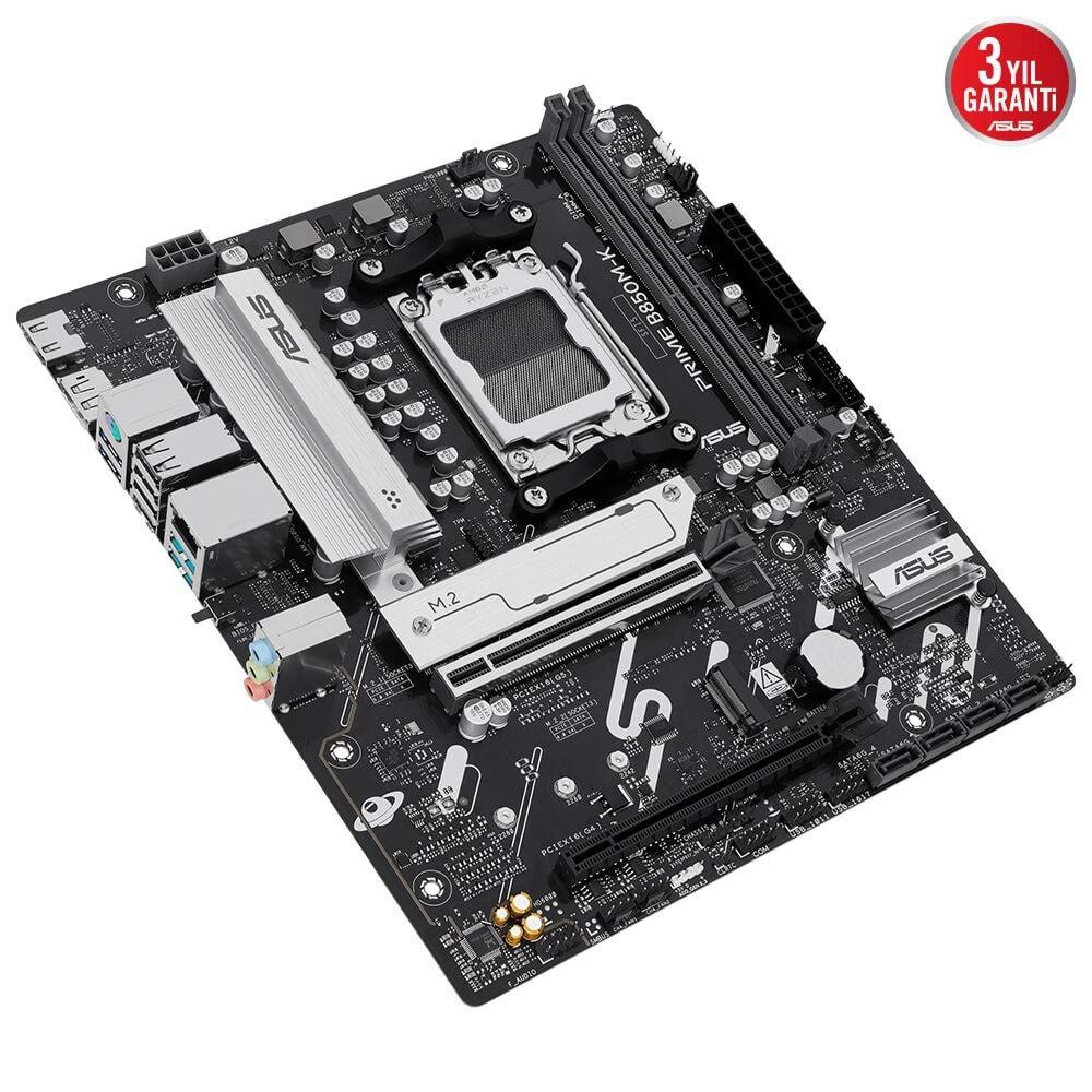 Asus PRIME B850M-K Amd B850 Am5 Ddr5 8200 Dp Hdmı Çift M2 Usb 3.2 Anakart